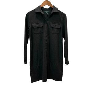 Lauren Ralph Lauren Womens Gray Shirt Dress Size Small